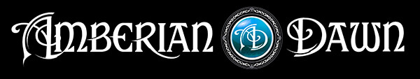 Band Logo Amberian Dawn - black background