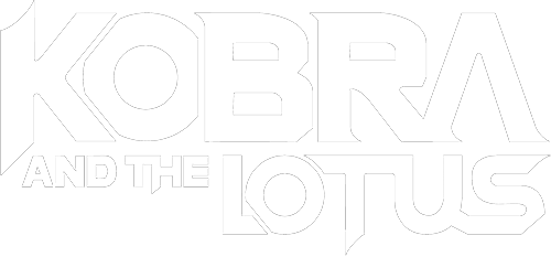 Band logo Kobra And The Lotus - white font colour - transparent background