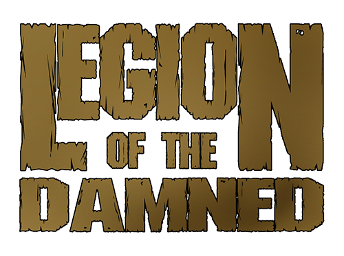 Band logo Legion Of The Damned - gold-filled version - transparent background 