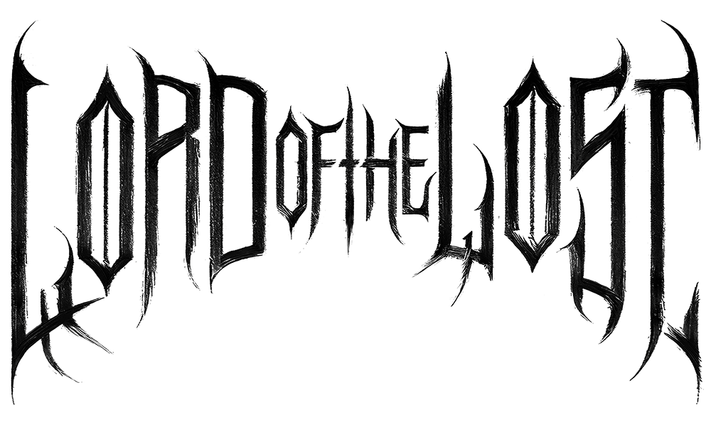 Band logo Lord Of The Lost - black font-colour - transparent background