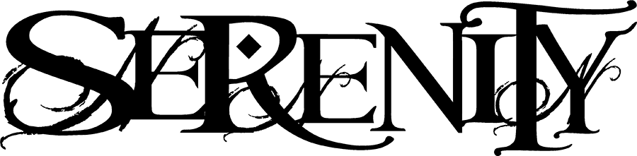 Band logo Serenity - black font-colour - transparent background