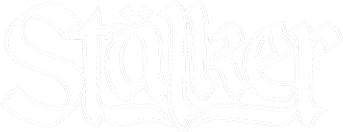 Bandlogo Stälker - white font-colour - transparent background