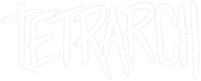 Band Logo Tetrarch white font-colour transparent background