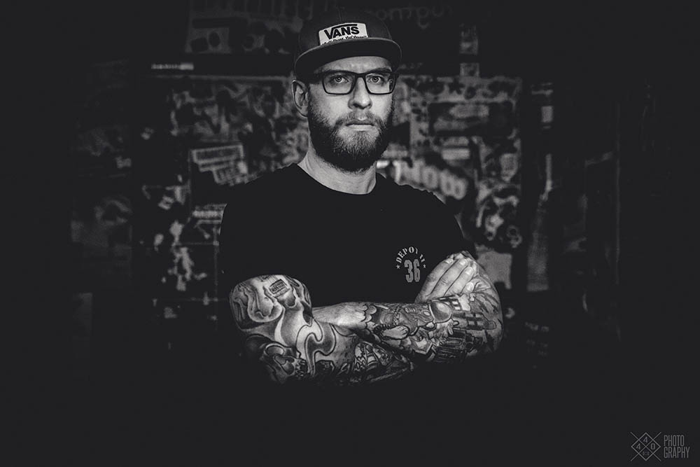 Erik - Toxpack's guitarist - Black and White