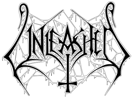 Band logo Unleashed black font-colour transparent background