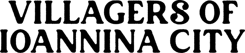 Band logo Villagers Of Ioannia City - black font-colour, transparent background
